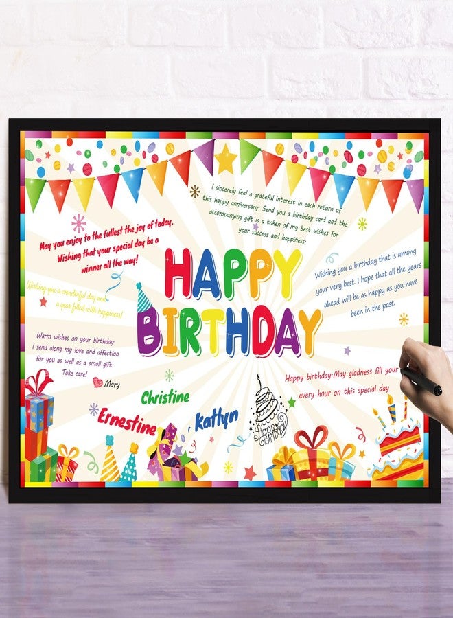 Nezyo Large Happy Birthday Greeting Card Colorful Giant Greeting Card, 21.6 x 13.8 Inch Birthday Rainbow Balloons Cake Message for Kids Men Women,no Envelope - Image 1
